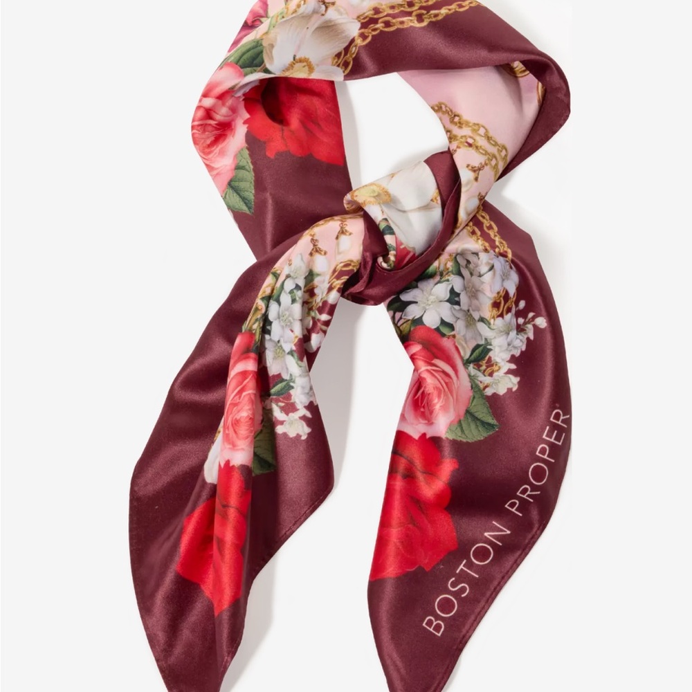 NWT Boston Proper Flowers Of Hope Printed Scarf